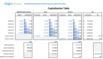 Capitalization Table Report